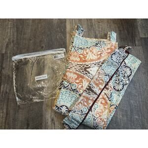 Barefoot Bungalow Olympia Curtain 2 Panels With Tie Backs. 42” X84. Excellent